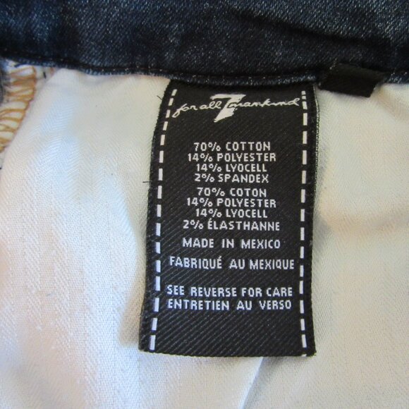 7 For All Mankind Blue Denim Blair Skinny Jeans Size 29 - Picture 5 of 5